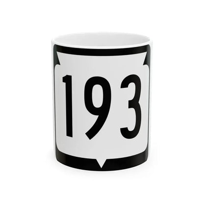 WIS 193 (Wisconsin) (Road Sign) White Coffee Mug 11oz - Go Mug Yourself