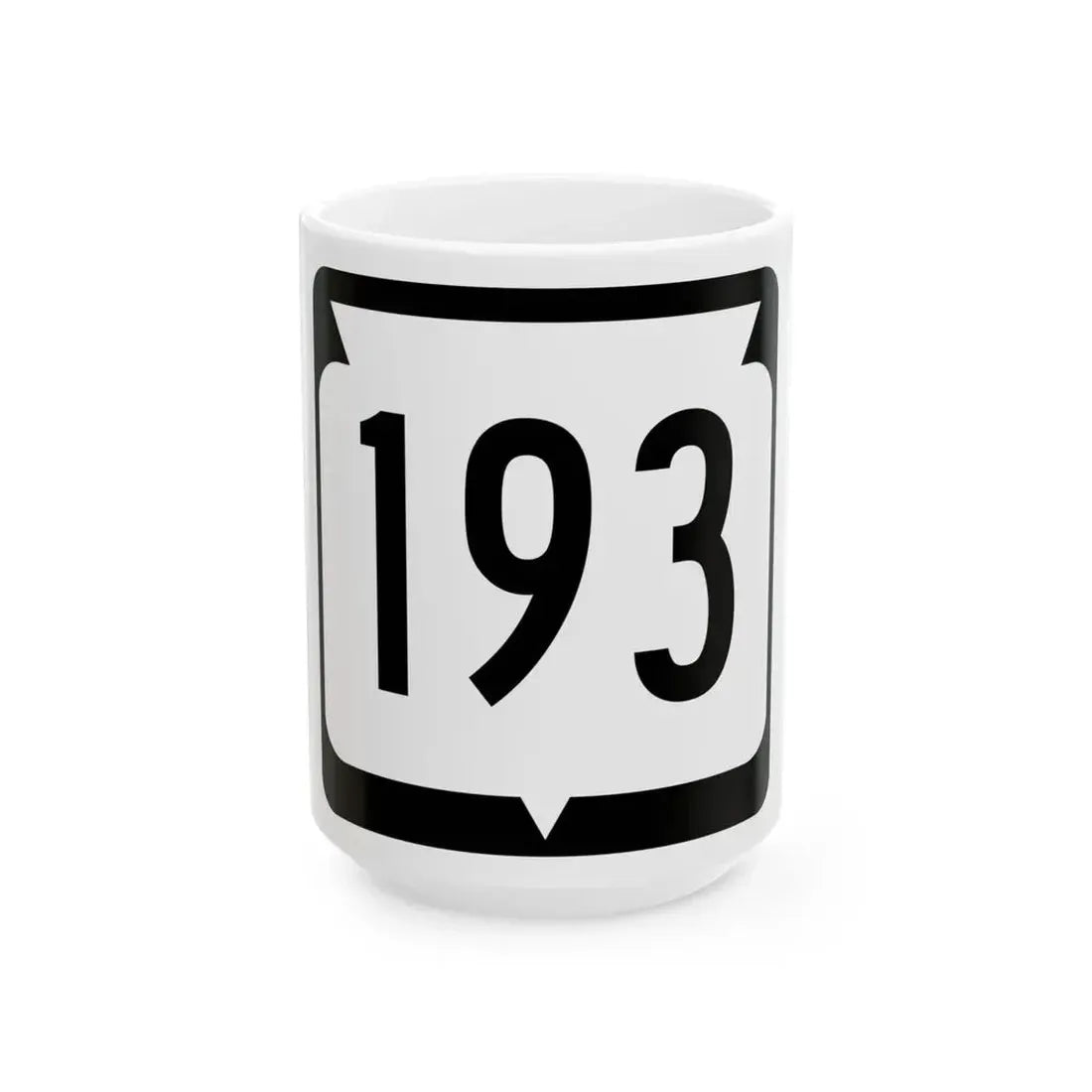 WIS 193 (Wisconsin) (Road Sign) White Coffee Mug 15oz - Go Mug Yourself