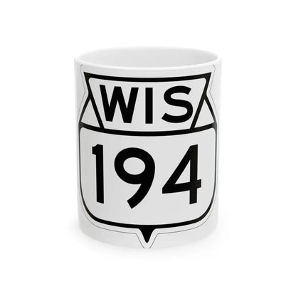 WIS 194 1949 (Wisconsin) (Road Sign) White Coffee Mug 11oz - Go Mug Yourself