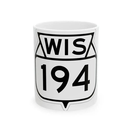WIS 194 1949 (Wisconsin) (Road Sign) White Coffee Mug 11oz - Go Mug Yourself