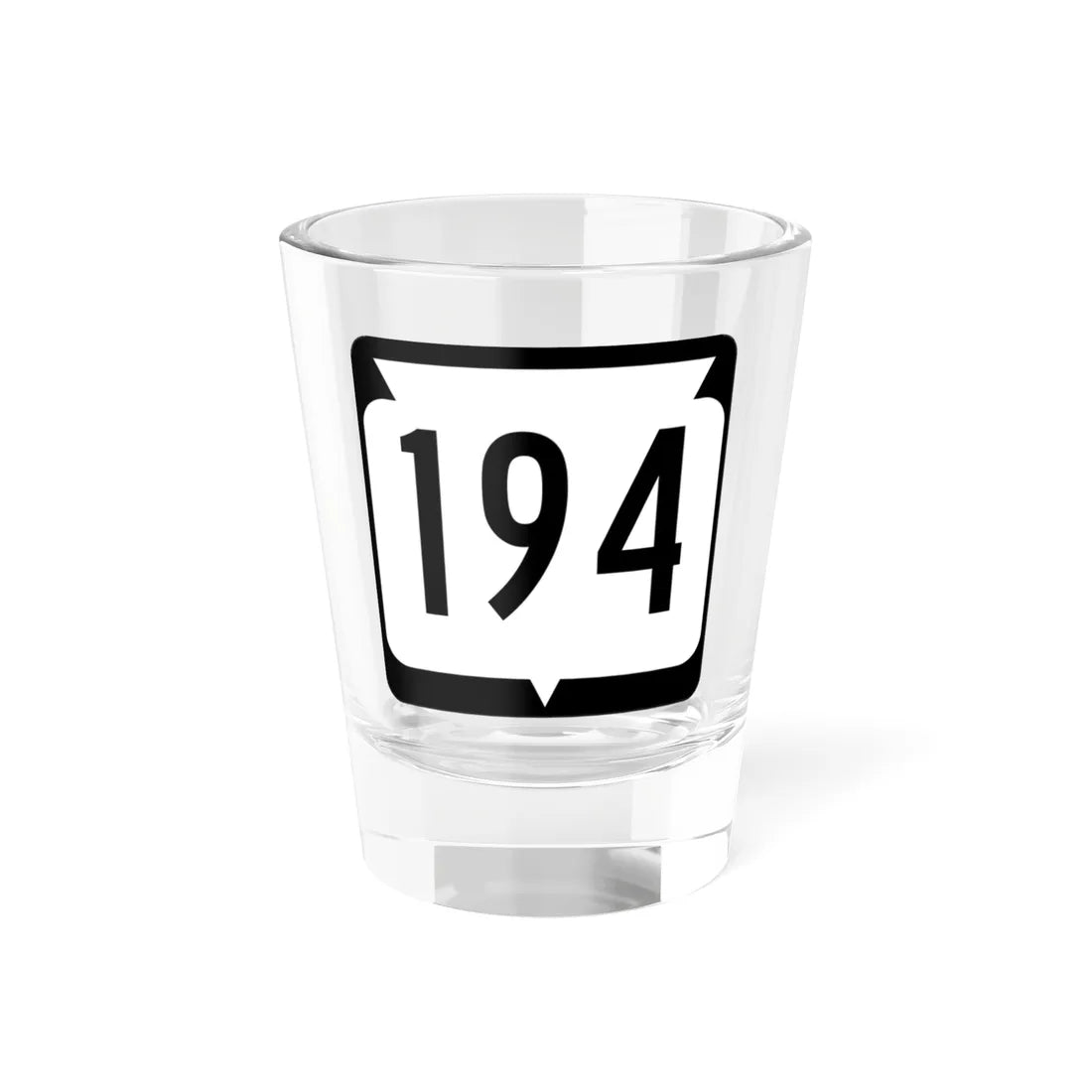 WIS 194 (Wisconsin) (Road Sign) Shot Glass 1.5oz 1.5oz - Go Mug Yourself