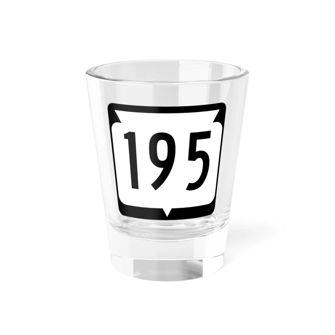 WIS 195 (Wisconsin) (Road Sign) Shot Glass 1.5oz 1.5oz - Go Mug Yourself