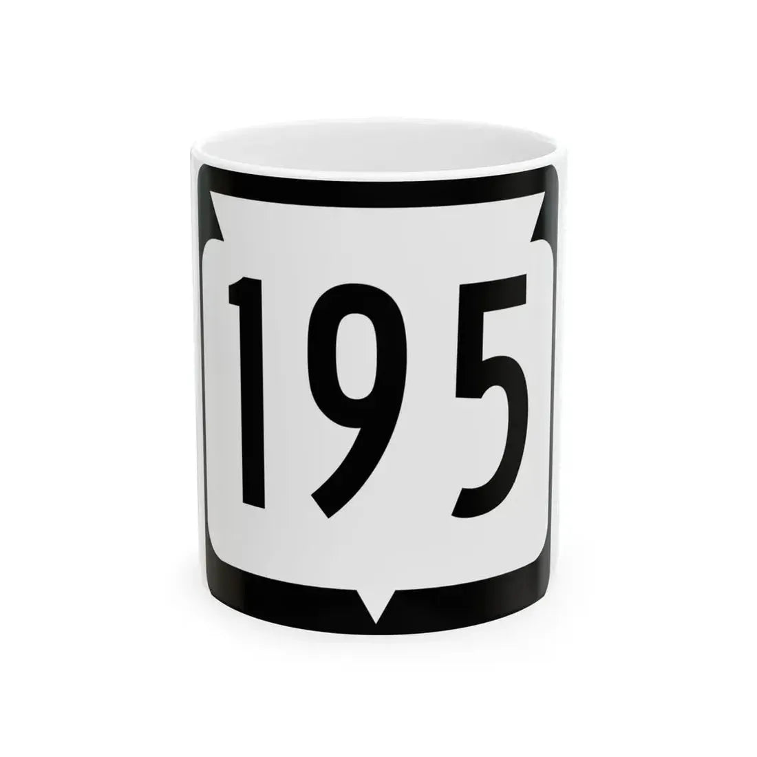 WIS 195 (Wisconsin) (Road Sign) White Coffee Mug 11oz - Go Mug Yourself