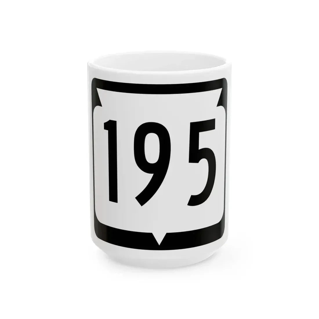 WIS 195 (Wisconsin) (Road Sign) White Coffee Mug 15oz - Go Mug Yourself
