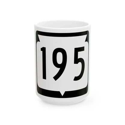 WIS 195 (Wisconsin) (Road Sign) White Coffee Mug 15oz - Go Mug Yourself