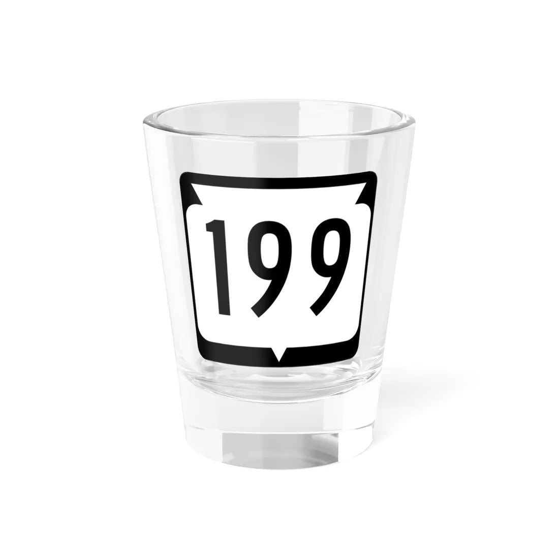 WIS 199 (Wisconsin) (Road Sign) Shot Glass 1.5oz 1.5oz - Go Mug Yourself