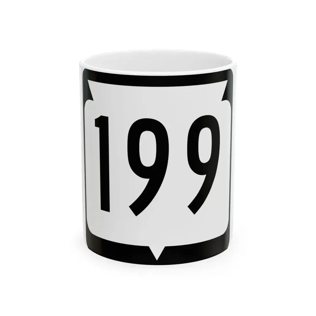 WIS 199 (Wisconsin) (Road Sign) White Coffee Mug 11oz - Go Mug Yourself