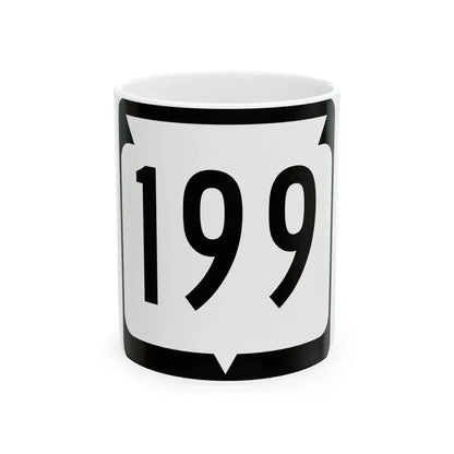 WIS 199 (Wisconsin) (Road Sign) White Coffee Mug 11oz - Go Mug Yourself