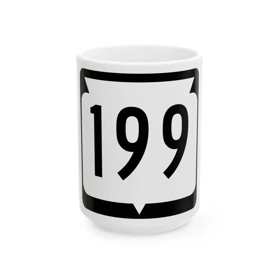 WIS 199 (Wisconsin) (Road Sign) White Coffee Mug 15oz - Go Mug Yourself