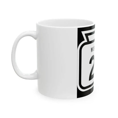 WIS 20 1958 (Wisconsin) (Road Sign) White Coffee Mug - Go Mug Yourself