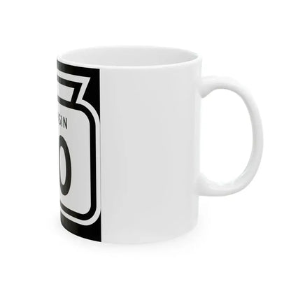 WIS 20 1958 (Wisconsin) (Road Sign) White Coffee Mug - Go Mug Yourself