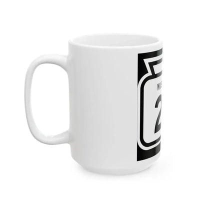 WIS 20 1958 (Wisconsin) (Road Sign) White Coffee Mug - Go Mug Yourself