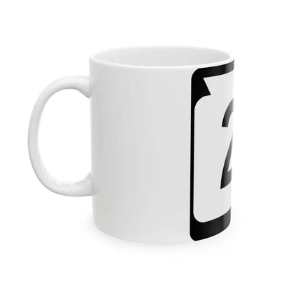 WIS 21 (Wisconsin) (Road Sign) White Coffee Mug - Go Mug Yourself