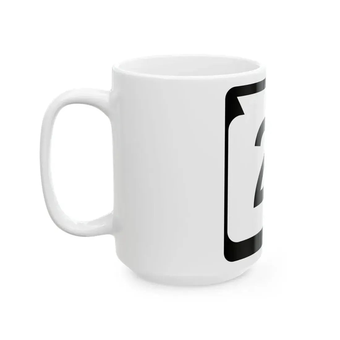 WIS 21 (Wisconsin) (Road Sign) White Coffee Mug - Go Mug Yourself
