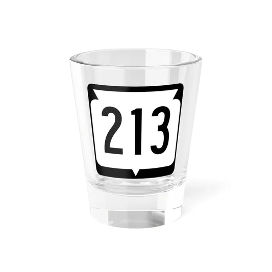 WIS 213 (Wisconsin) (Road Sign) Shot Glass 1.5oz 1.5oz - Go Mug Yourself