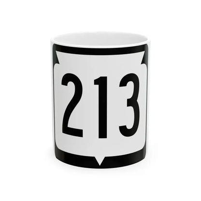 WIS 213 (Wisconsin) (Road Sign) White Coffee Mug 11oz - Go Mug Yourself