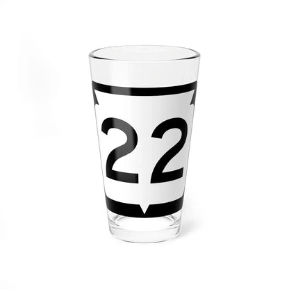 WIS 22 (Wisconsin) (Road Sign) Pint Glass 16oz 16oz - Go Mug Yourself