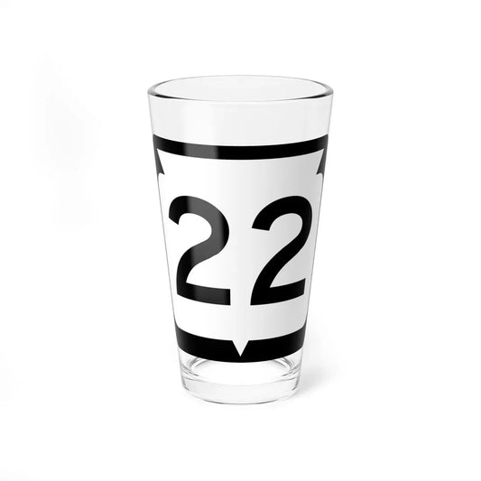 WIS 22 (Wisconsin) (Road Sign) Pint Glass 16oz 16oz - Go Mug Yourself