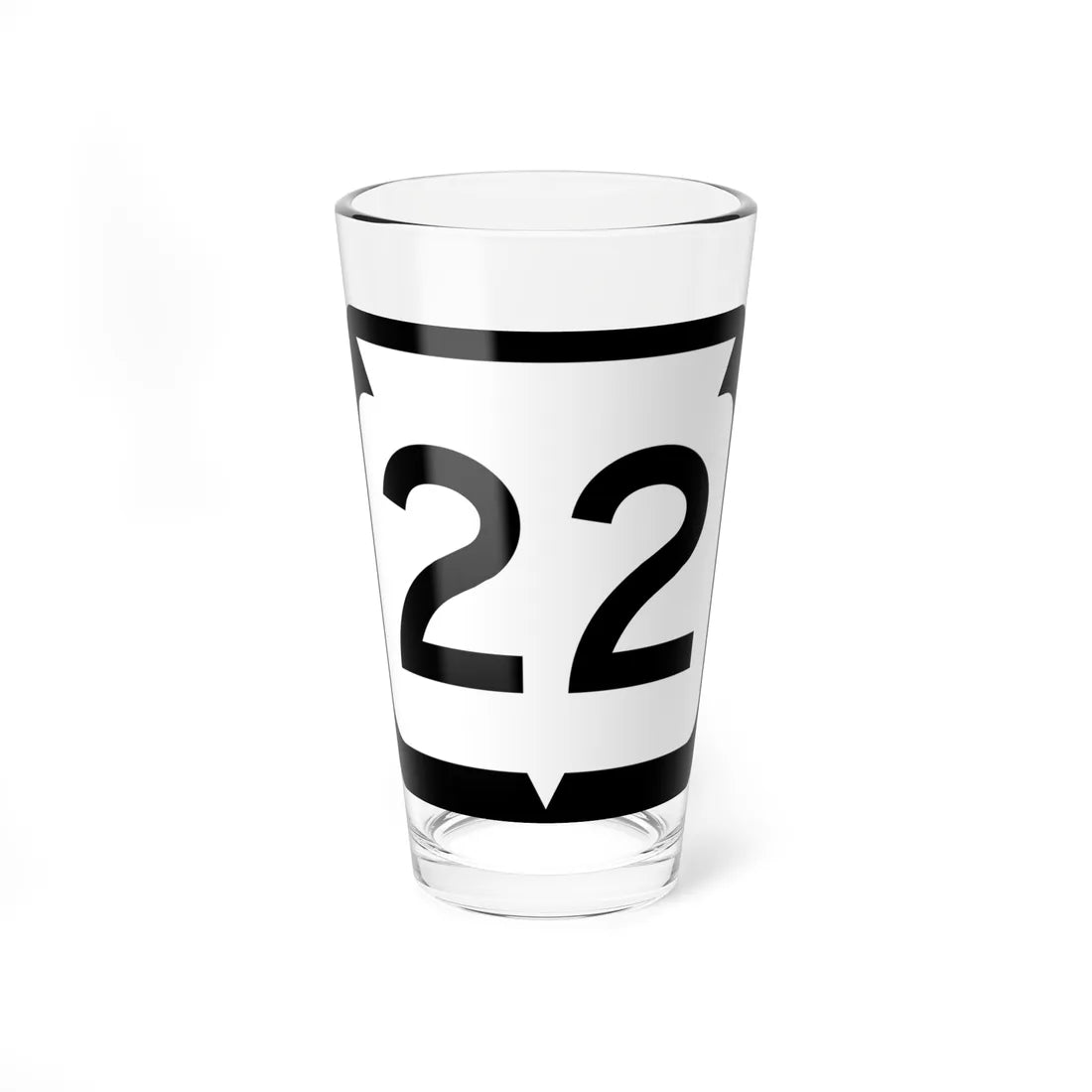 WIS 22 (Wisconsin) (Road Sign) Pint Glss 16oz 16oz - Go Mug Yourself