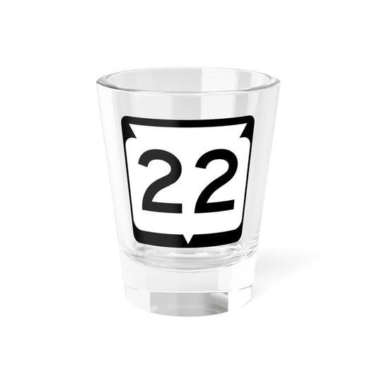 WIS 22 (Wisconsin) (Road Sign) Shot Glass 1.5oz 1.5oz - Go Mug Yourself