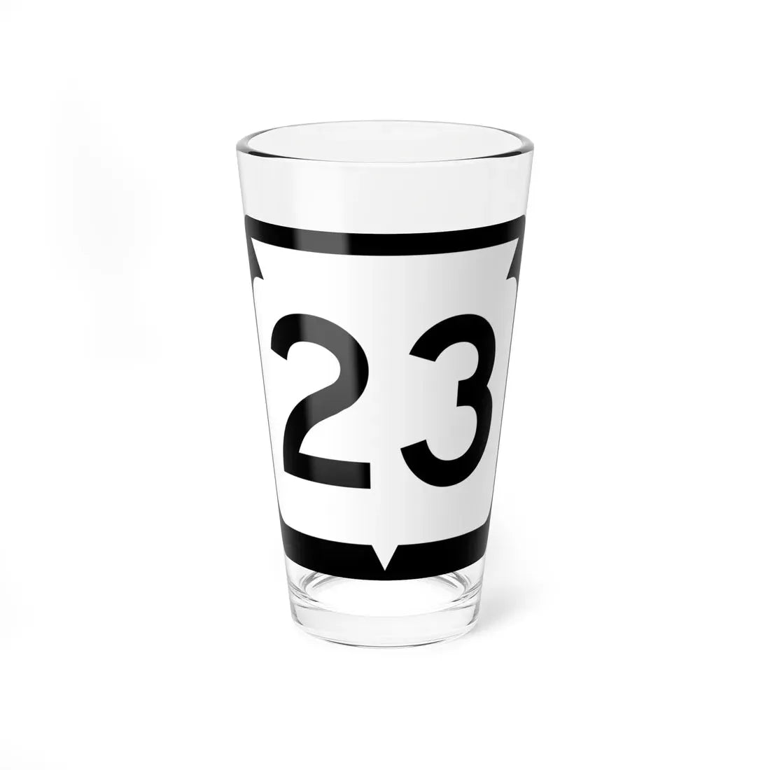 WIS 23 (Wisconsin) (Road Sign) Pint Glass 16oz 16oz - Go Mug Yourself