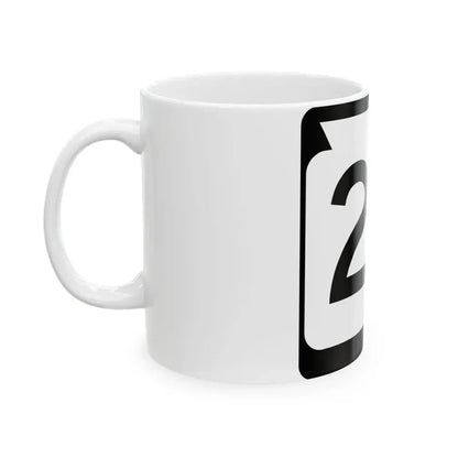 WIS 23 (Wisconsin) (Road Sign) White Coffee Mug - Go Mug Yourself