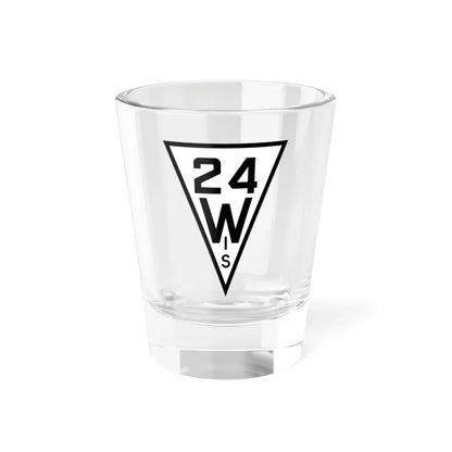 WIS 24 1927 (Wisconsin) (Road Sign) Shot Glass 1.5oz 1.5oz - Go Mug Yourself