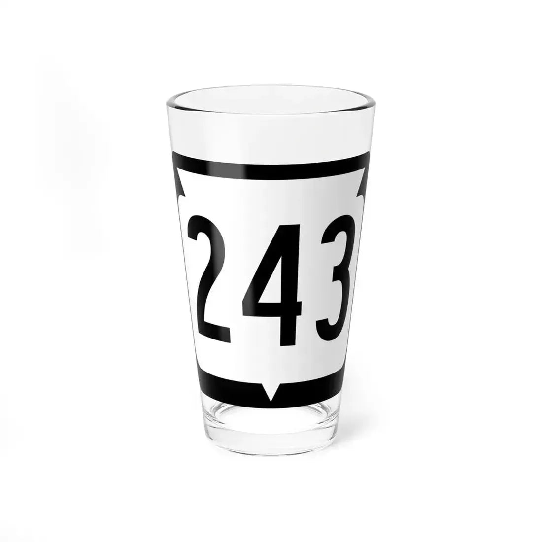 WIS 243 (Wisconsin) (Road Sign) Pint Glass 16oz 16oz - Go Mug Yourself