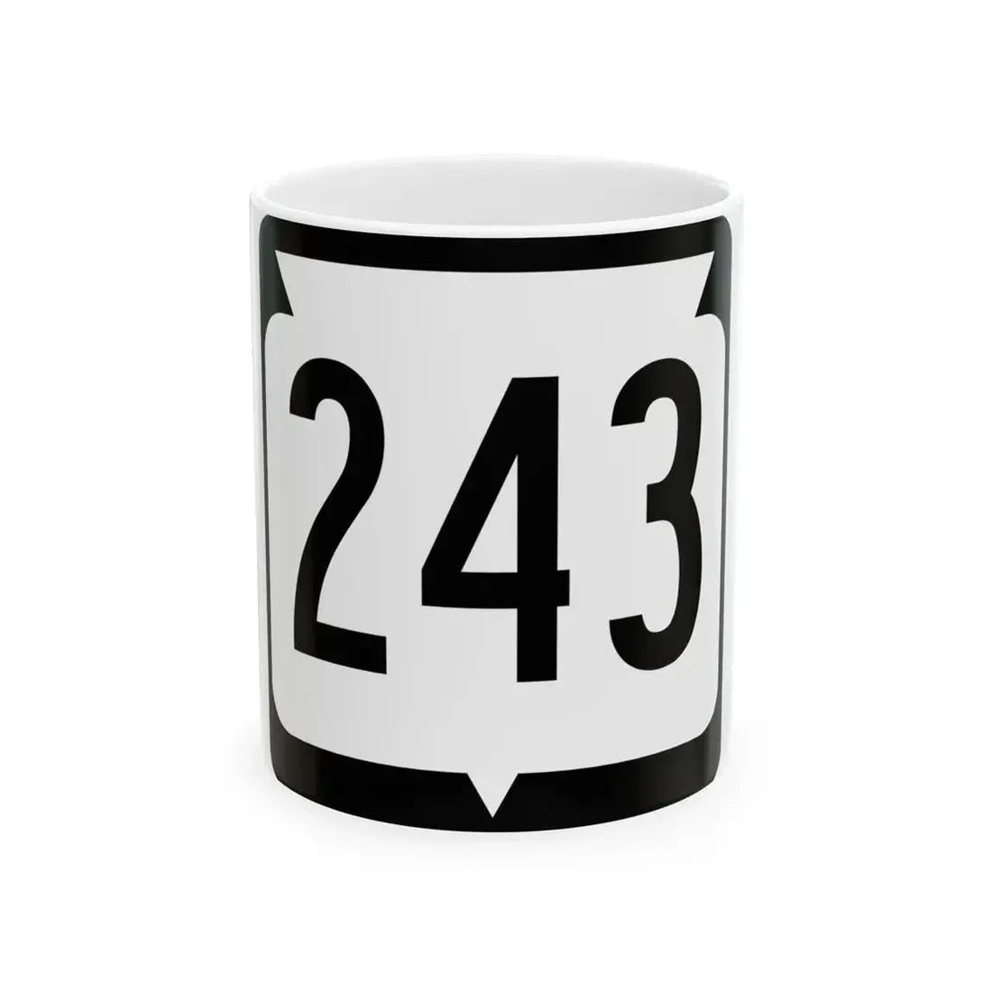 WIS 243 (Wisconsin) (Road Sign) White Coffee Mug 11oz - Go Mug Yourself