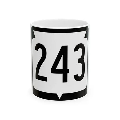 WIS 243 (Wisconsin) (Road Sign) White Coffee Mug 11oz - Go Mug Yourself
