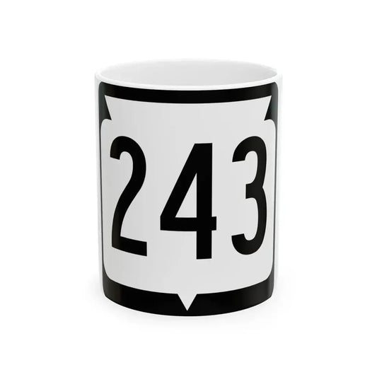 WIS 243 (Wisconsin) (Road Sign) White Coffee Mug 11oz - Go Mug Yourself