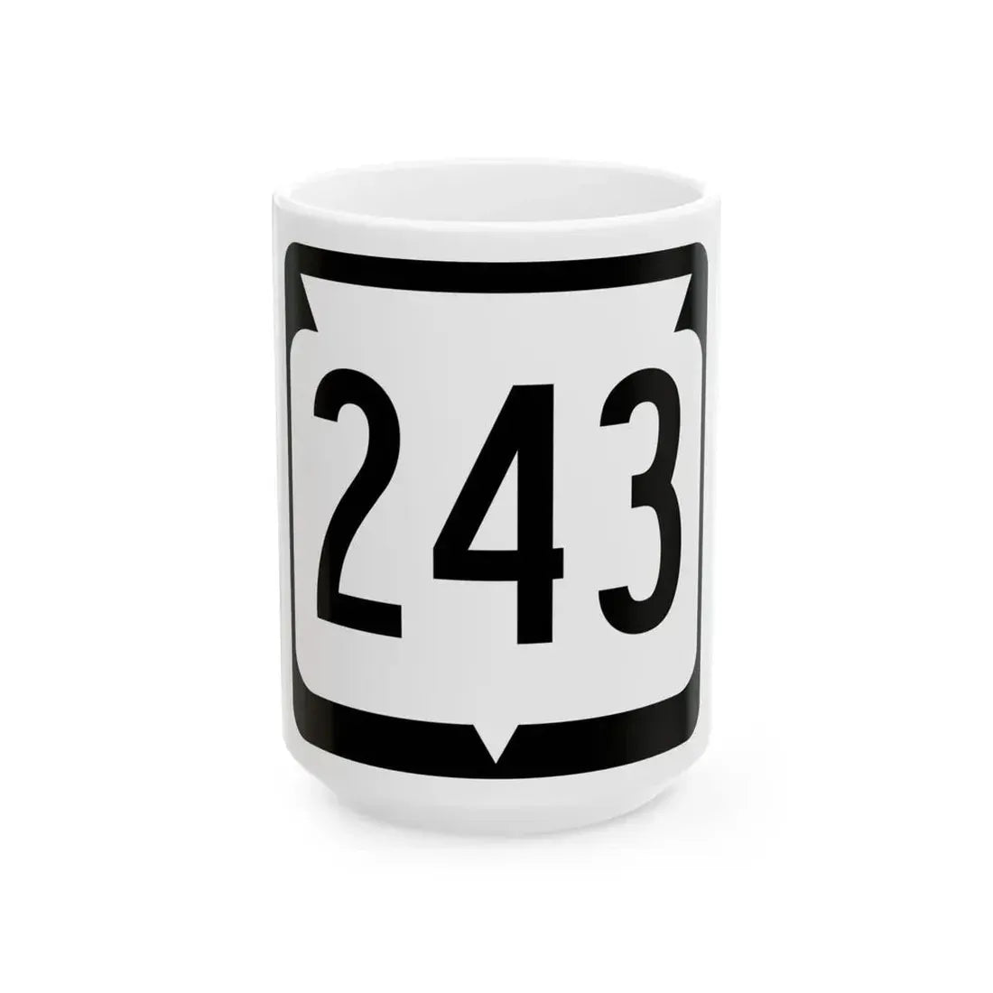 WIS 243 (Wisconsin) (Road Sign) White Coffee Mug 15oz - Go Mug Yourself