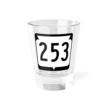 WIS 253 (Wisconsin) (Road Sign) Shot Glass 1.5oz 1.5oz - Go Mug Yourself