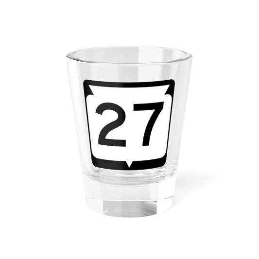 WIS 27 (Wisconsin) (Road Sign) Shot Glass 1.5oz 1.5oz - Go Mug Yourself
