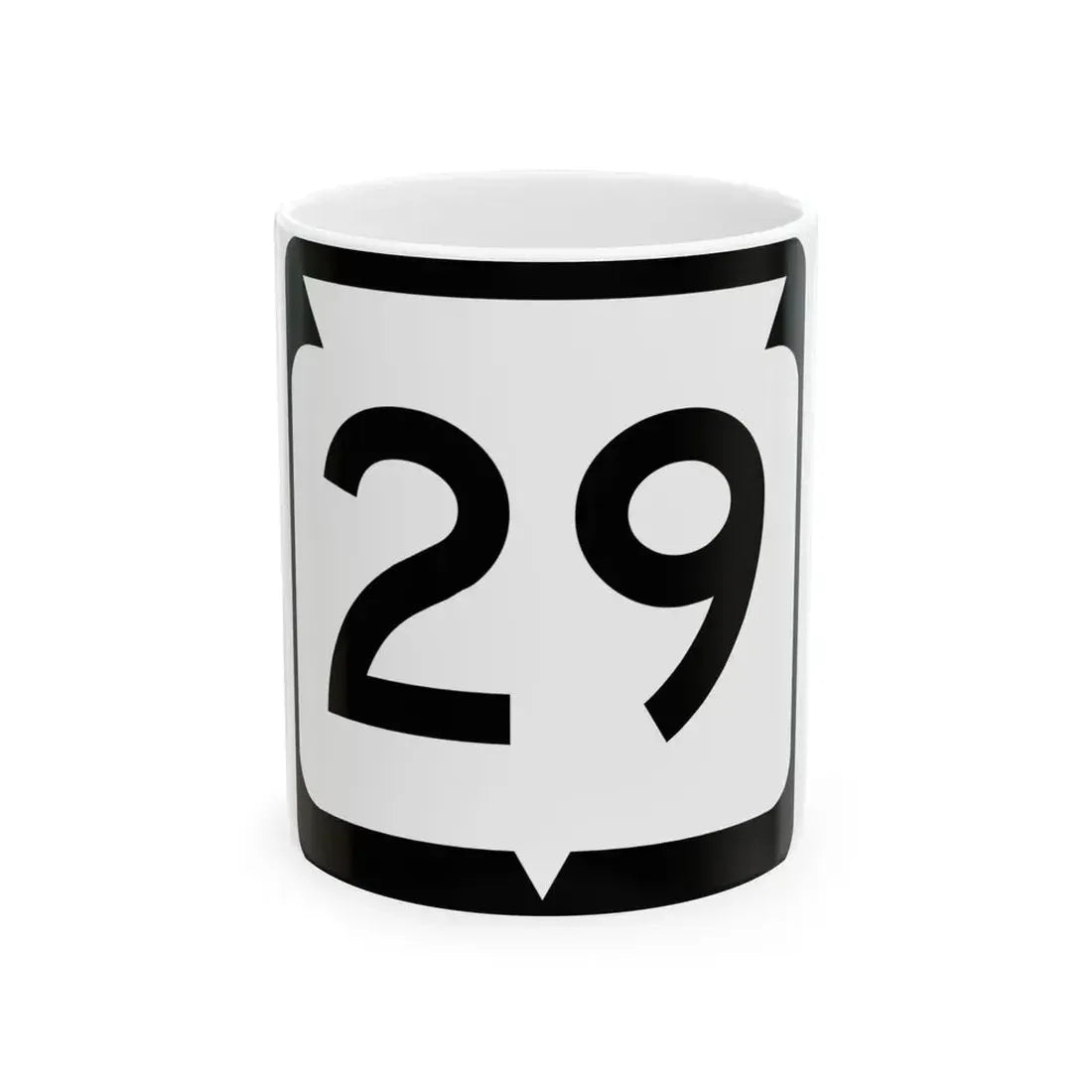 WIS 29 (Wisconsin) (Road Sign) White Coffee Mug 11oz - Go Mug Yourself