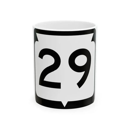WIS 29 (Wisconsin) (Road Sign) White Coffee Mug 11oz - Go Mug Yourself