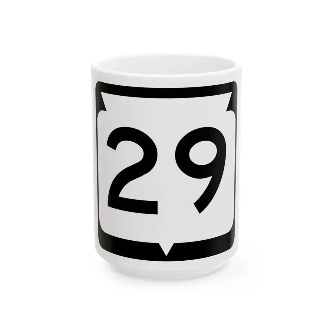 WIS 29 (Wisconsin) (Road Sign) White Coffee Mug 15oz - Go Mug Yourself