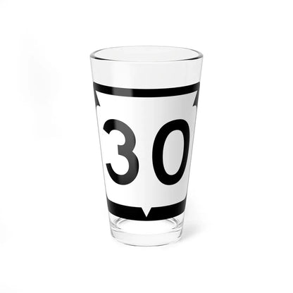 WIS 30 (Wisconsin) (Road Sign) Pint Glass 16oz 16oz - Go Mug Yourself