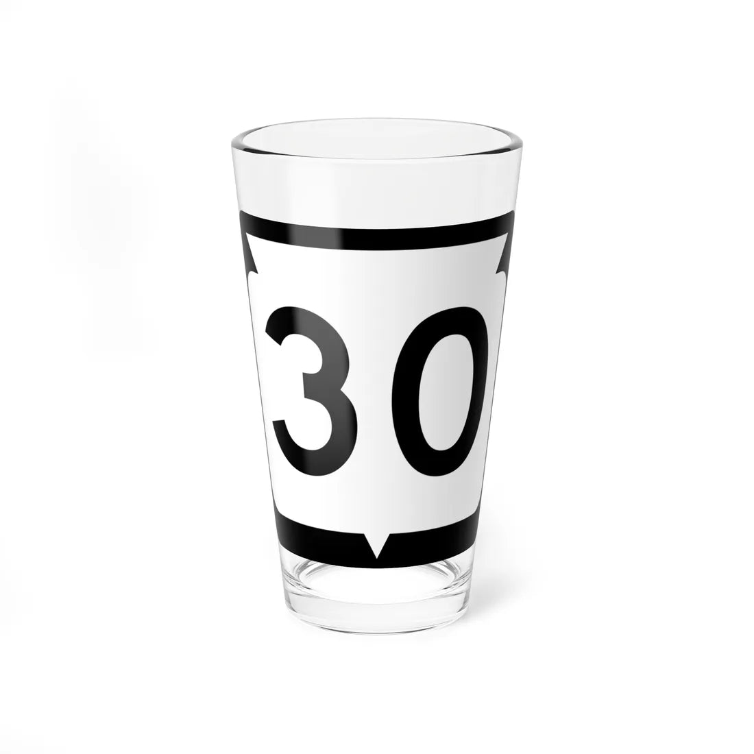 WIS 30 (Wisconsin) (Road Sign) Pint Glss 16oz 16oz - Go Mug Yourself