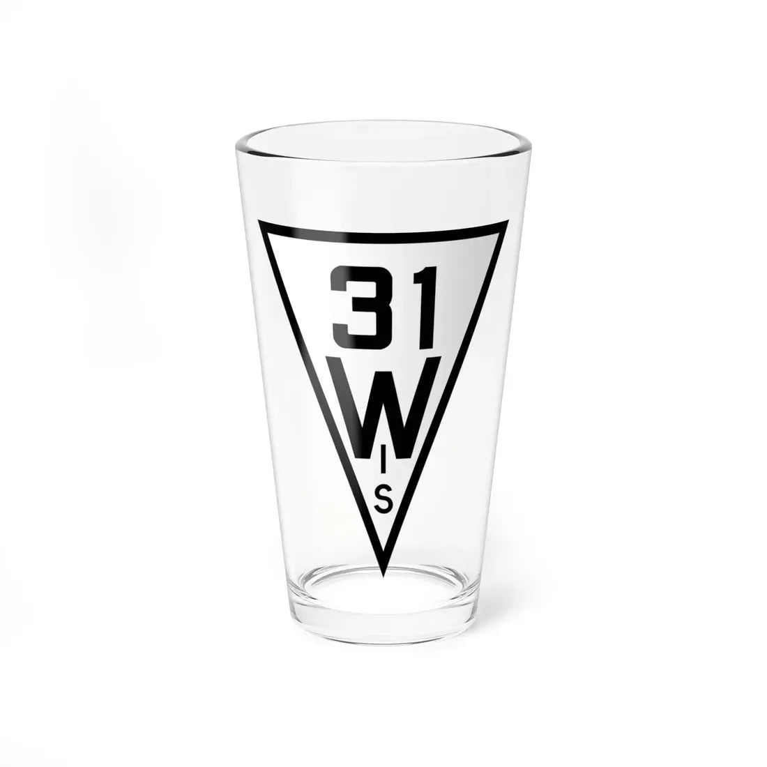 WIS 31 1927 (Wisconsin) (Road Sign) Pint Glass 16oz 16oz - Go Mug Yourself