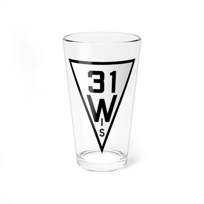 WIS 31 1927 (Wisconsin) (Road Sign) Pint Glass 16oz 16oz - Go Mug Yourself