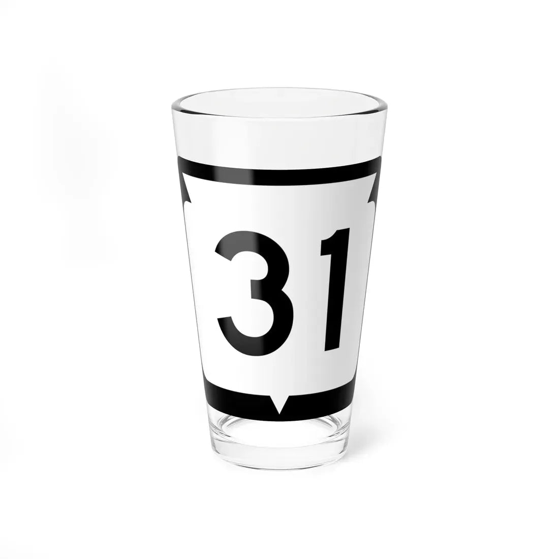 WIS 31 (Wisconsin) (Road Sign) Pint Glass 16oz 16oz - Go Mug Yourself