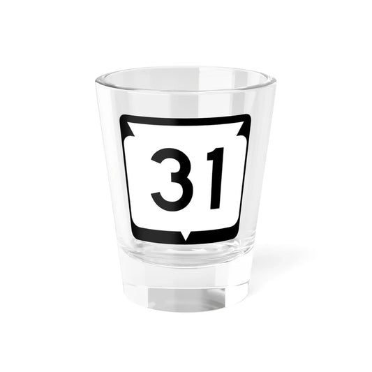 WIS 31 (Wisconsin) (Road Sign) Shot Glass 1.5oz 1.5oz - Go Mug Yourself