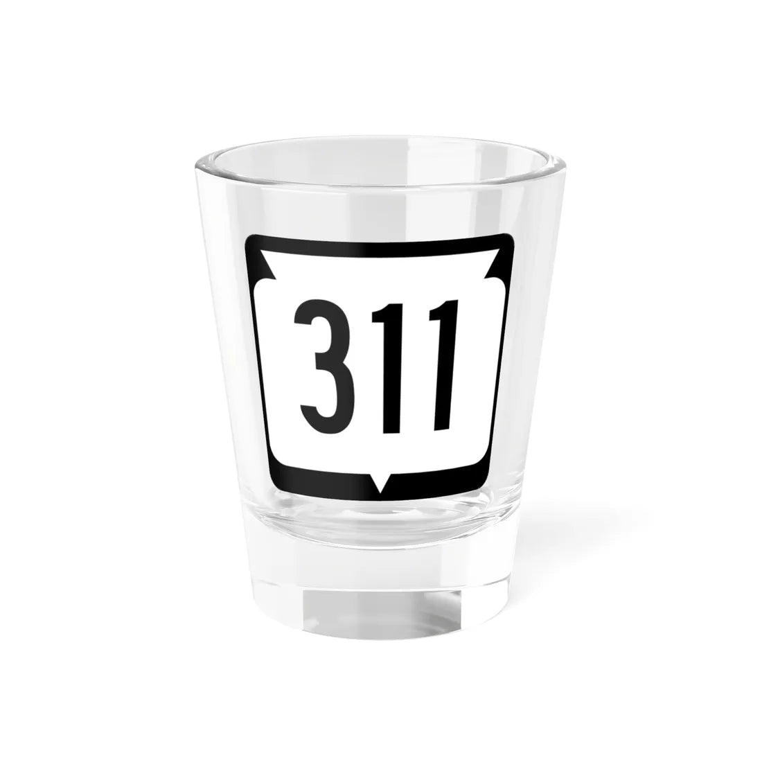 WIS 311 (Wisconsin) (Road Sign) Shot Glass 1.5oz 1.5oz - Go Mug Yourself