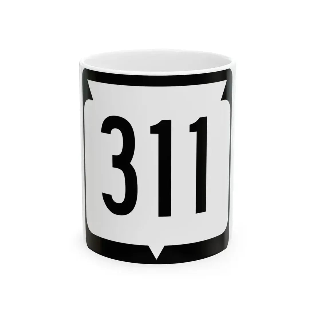 WIS 311 (Wisconsin) (Road Sign) White Coffee Mug 11oz - Go Mug Yourself