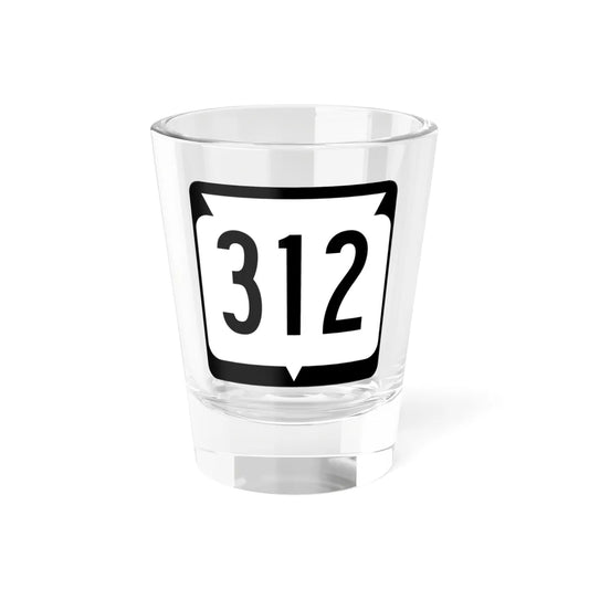 WIS 312 (Wisconsin) (Road Sign) Shot Glass 1.5oz 1.5oz - Go Mug Yourself