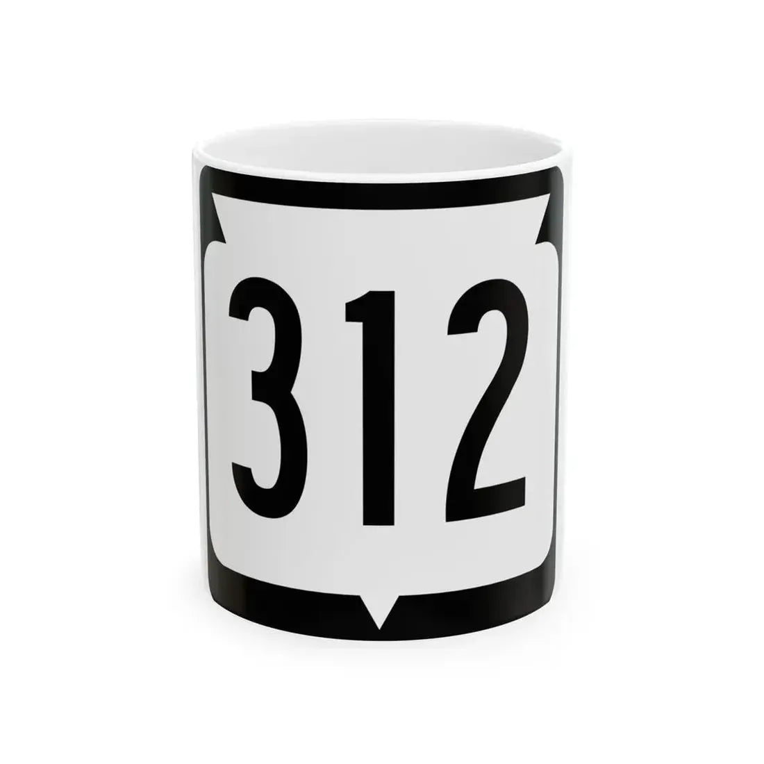 WIS 312 (Wisconsin) (Road Sign) White Coffee Mug 11oz - Go Mug Yourself