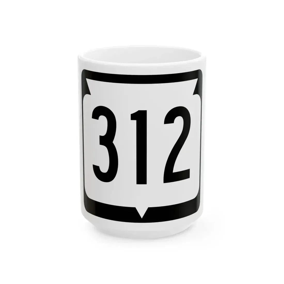 WIS 312 (Wisconsin) (Road Sign) White Coffee Mug 15oz - Go Mug Yourself