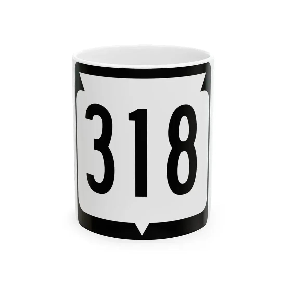 WIS 318 (Wisconsin) (Road Sign) White Coffee Mug 11oz - Go Mug Yourself