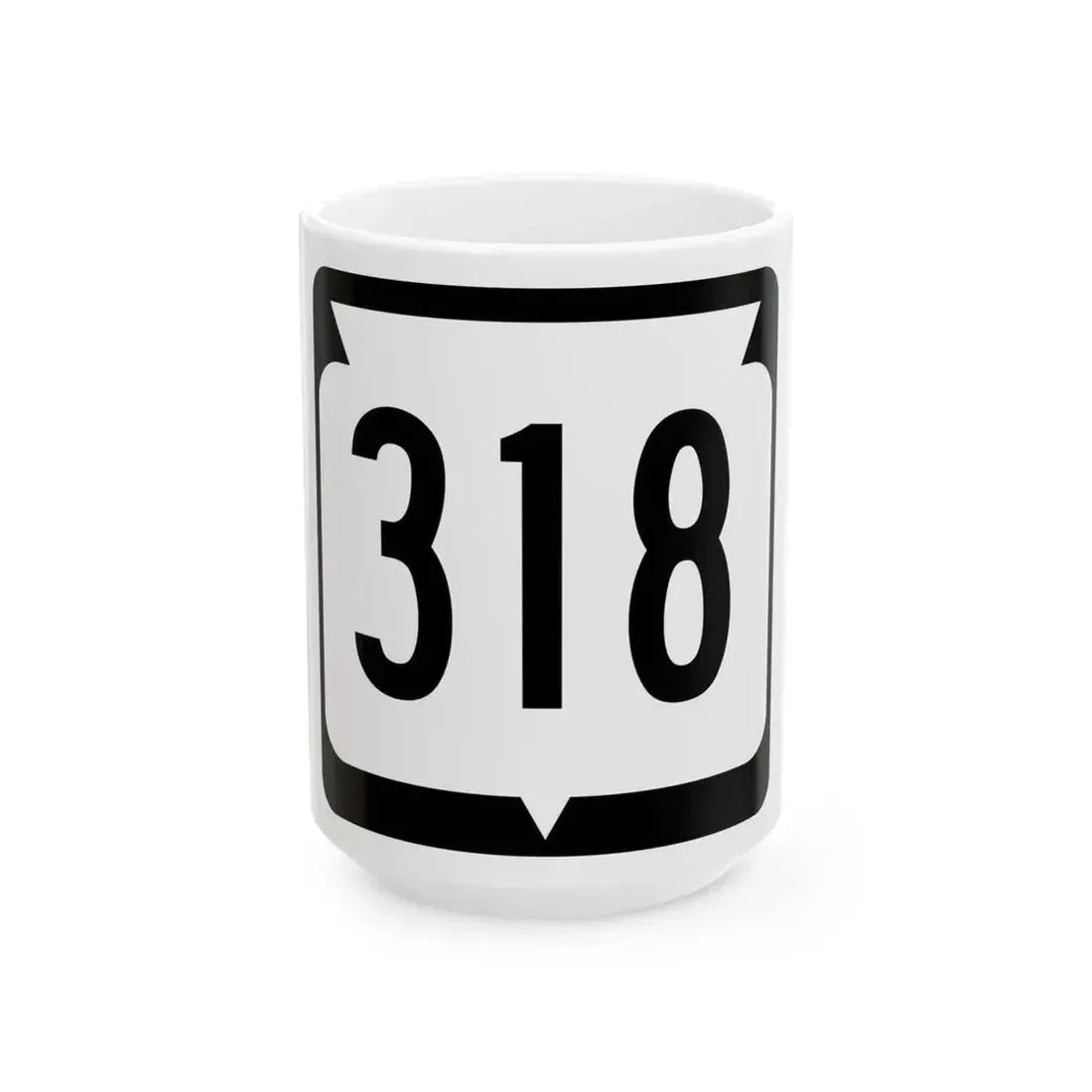 WIS 318 (Wisconsin) (Road Sign) White Coffee Mug 15oz - Go Mug Yourself